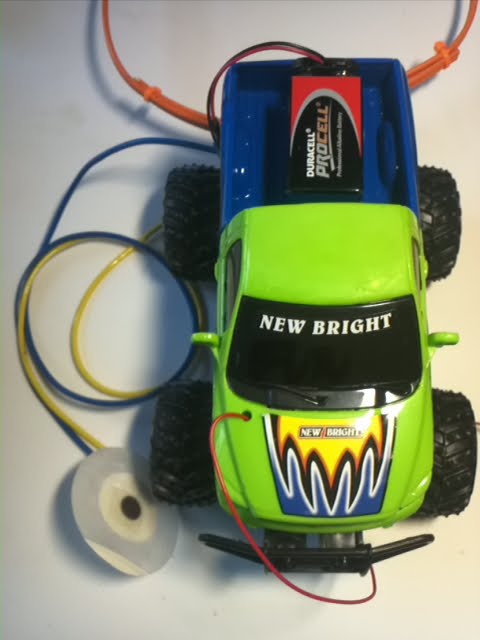 remote controlled car with electrodes